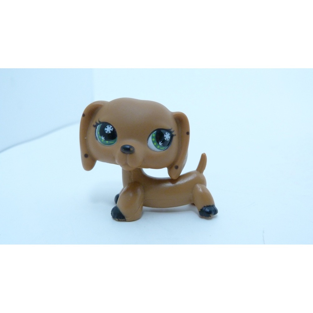 Authentic LPS Monopoly Dachshund Rare Brown Dog Snowflake Eyes Hasbro